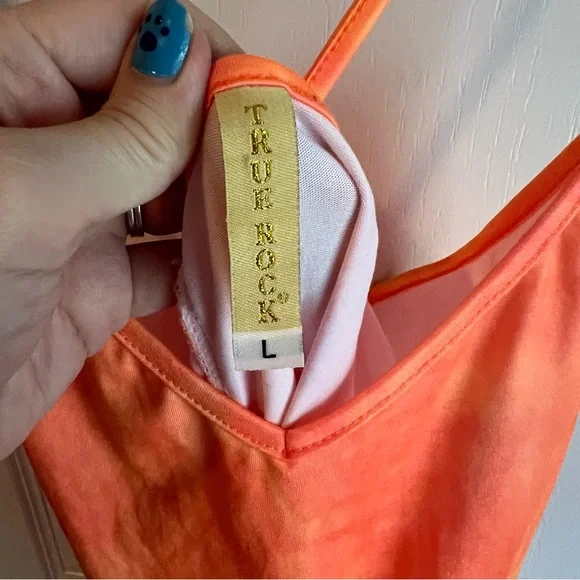 TRUE ROCK Orange Romper Size Large - Picture 3 of 4